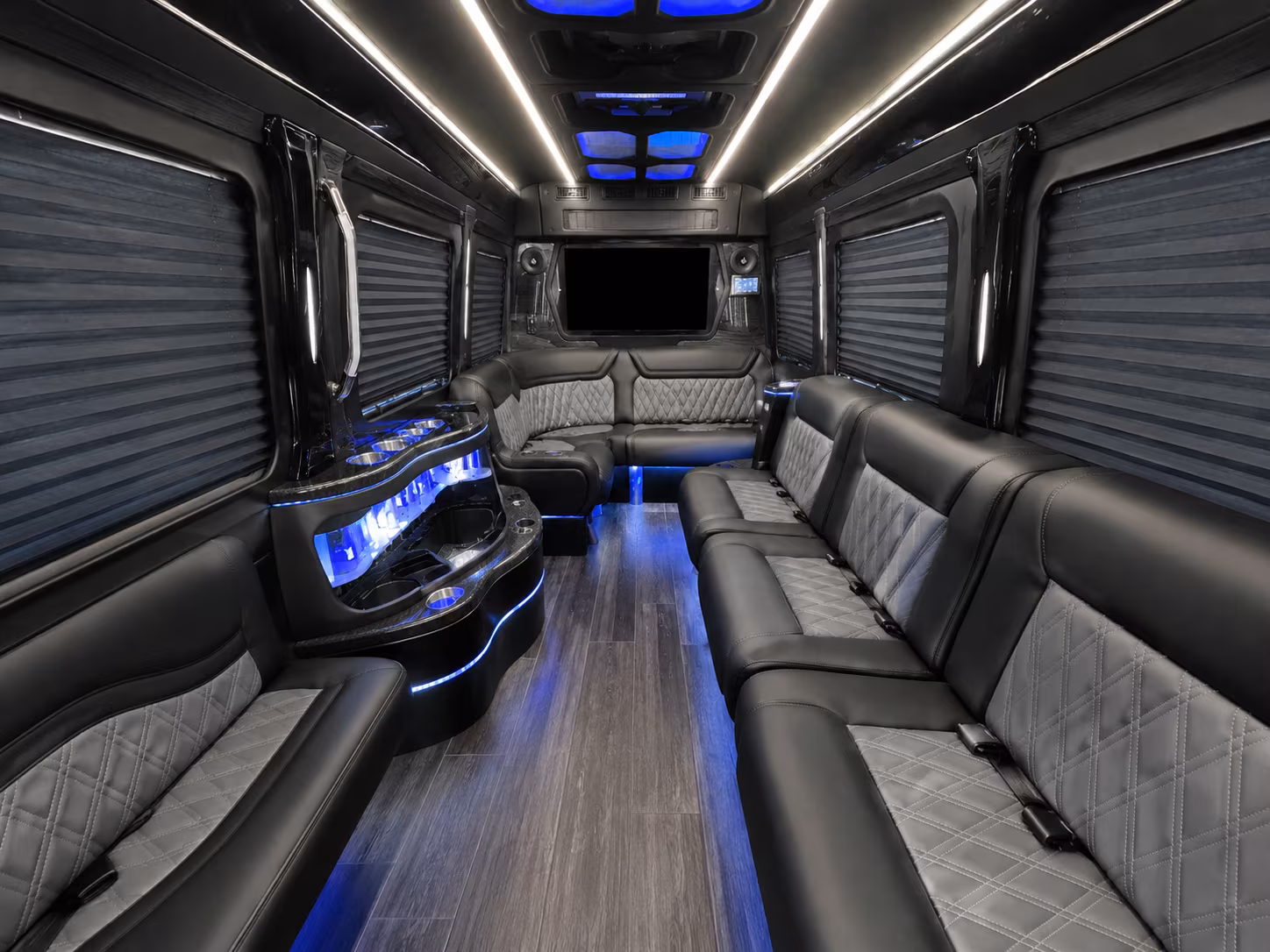 mobile 40 passenger party bus interior