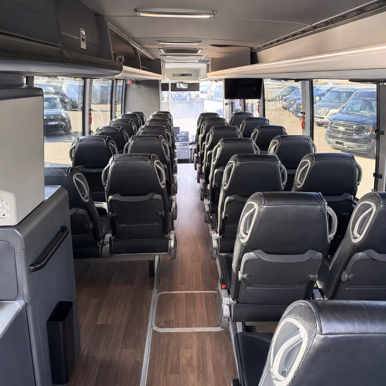 mobile charter bus services interior
